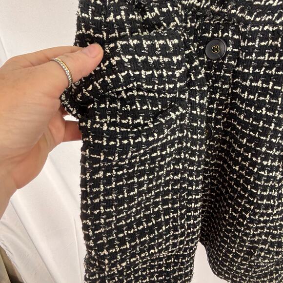 ZARA Black & White Tweed Pinafore Dress Size M - Picture 4 of 6